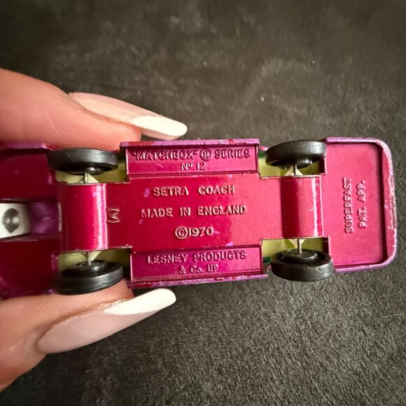 Vintage Matchbox Lesney No. 12 Setra Coach & Diecast Toy Cars Lot Of 6 - Picture 6 of 16